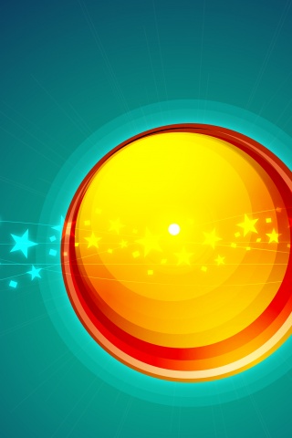 Большой красно-желтый круг обои