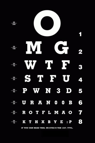 Таблица для проверки зрения обои