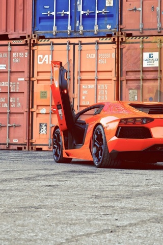 Оранжевый Авентадор обои