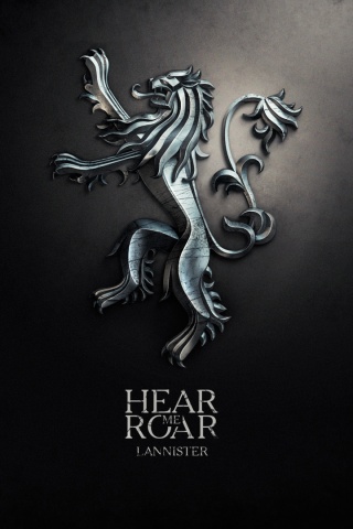 Металлический герб дома Ланнистеров обои