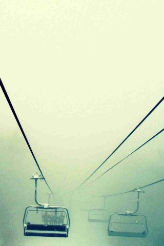 Канатная дорога в зиму обои