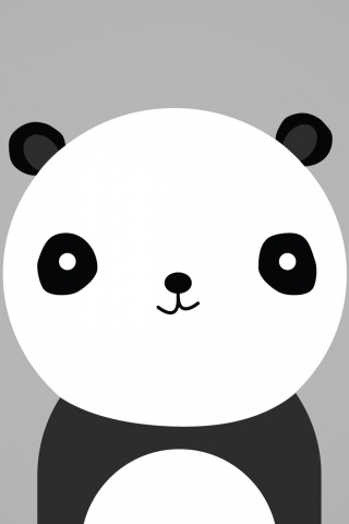 Минималистичная панда обои