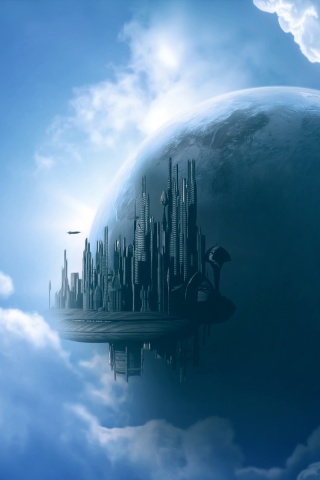 Небесный город обои