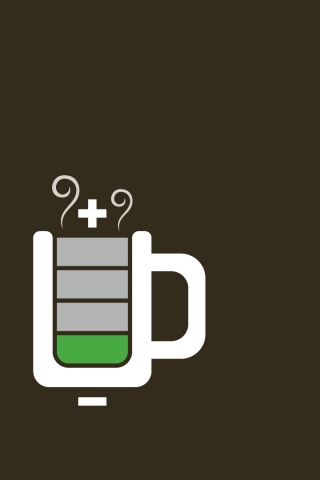 Зарядка от кофе обои