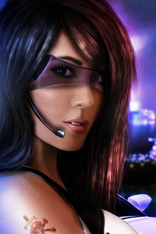 Девушка из будущего с пистолетом обои