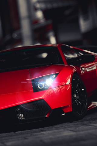 Красная ламборджини мурселаго обои