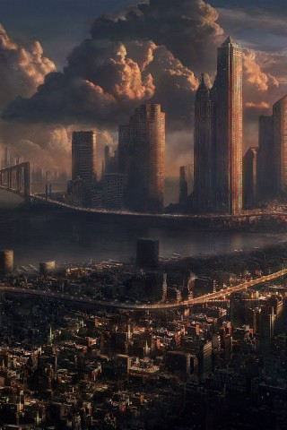 Город будущего обои