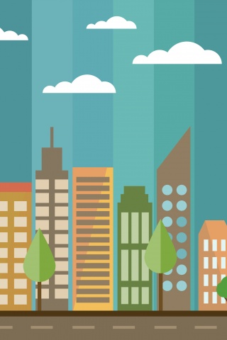 Векторный рисунок города обои