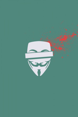 Маска Анонимуса и брызги обои