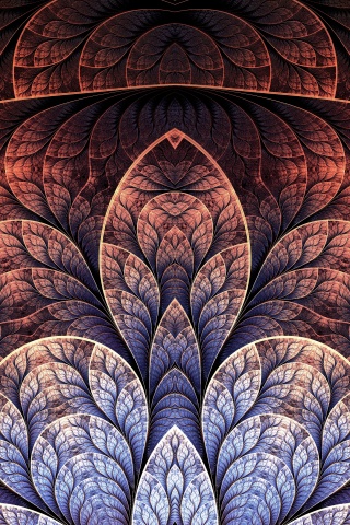 Фрактальные листья обои