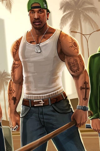 Герои с Грув стрит обои