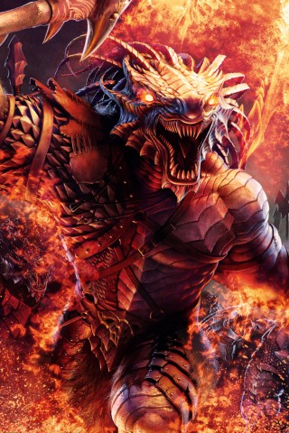 Dragonborn Barbarian обои