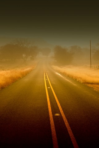 Туманная дорога обои