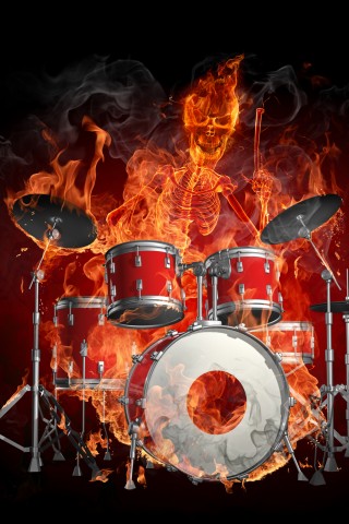 Огненный барабанщик обои