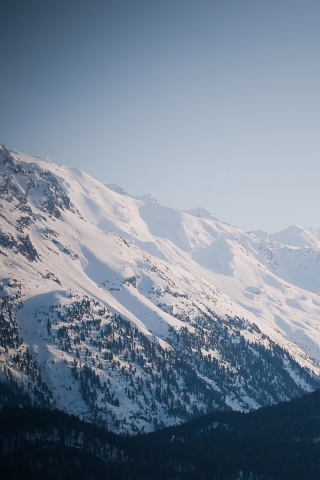 Горные вершины зимой обои