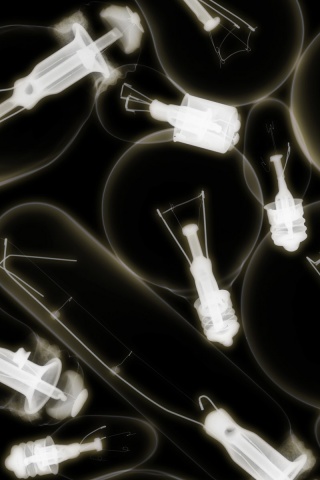 Лампочки под рентгеном обои