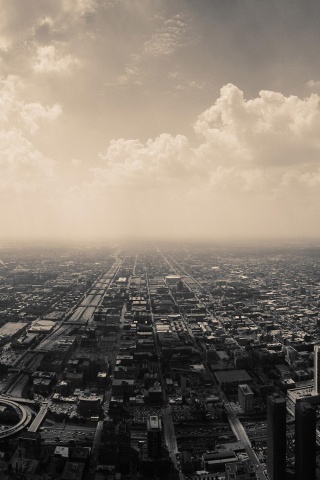 Город: вид сверху обои