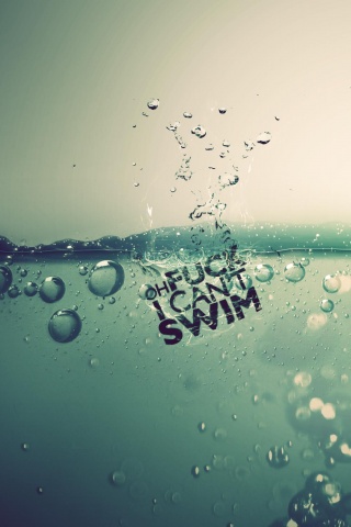 О чёрт, я не умею плавать! обои