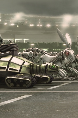 Роботы на старте обои