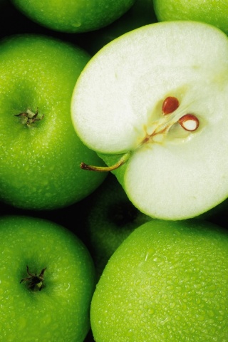 Вкусные свежие яблоки обои