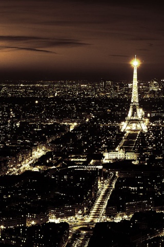 Ночной париж обои