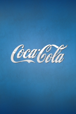 Синий логотип Coca-Cola обои