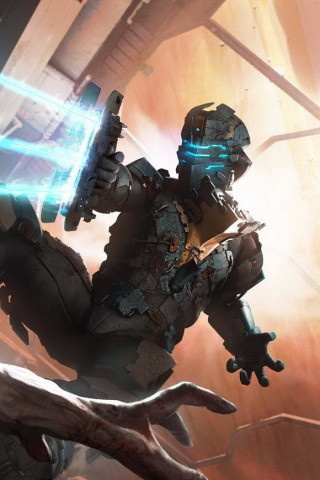 Айзек Кларк стреляет в монстра обои