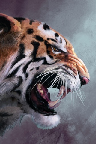 Картина с тигром обои