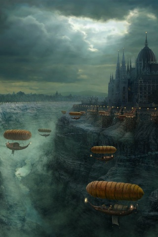 Фентезийный Будапешт обои