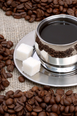 Кофе с сахаром обои
