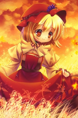 Девочка в поле обои