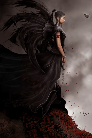 Девушка в тумане обои