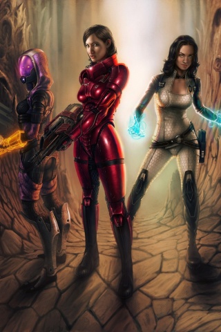 Девушки mass effect обои