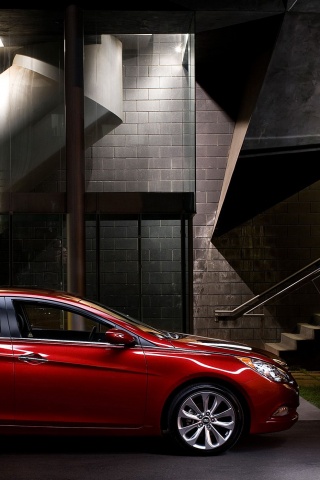 Красный хёндай солярис обои