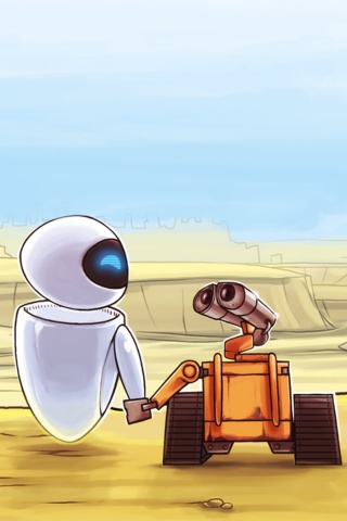 WALL-E и Ева обои