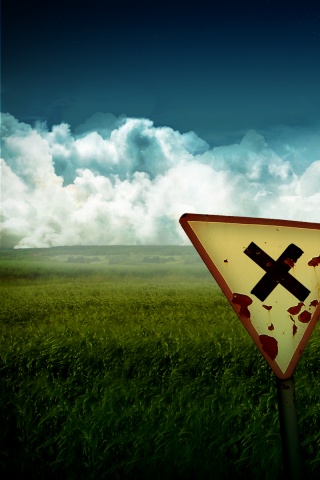 Знак с крестом обои