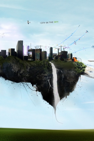 Небесный город обои