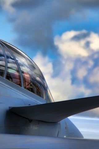 С крыла истребителя обои