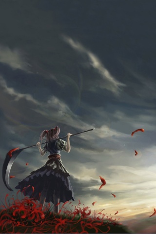 Девушка с косой обои