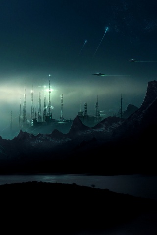 Долина в стиле SciFi обои