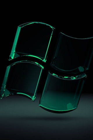 Логотип Windows из стекла обои