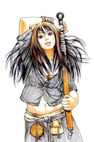 Девушка с битой обои