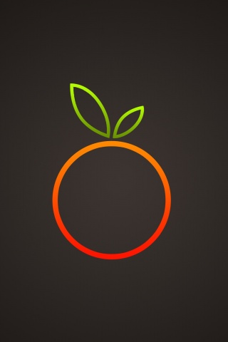 Стилизованная апельсинка обои