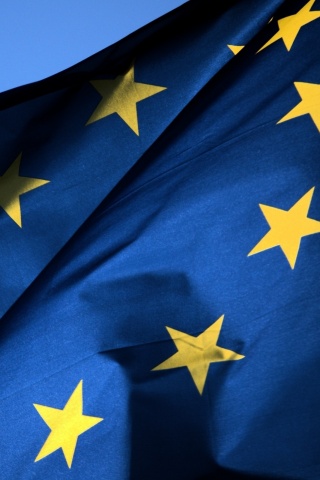 Синий флаг Евросоюза (европейского союза) обои