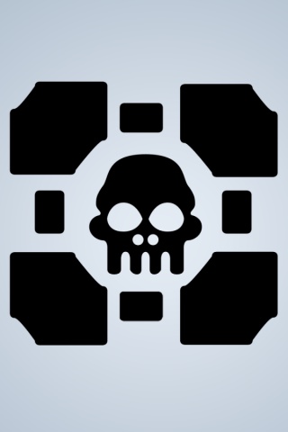 Куб с черепом обои