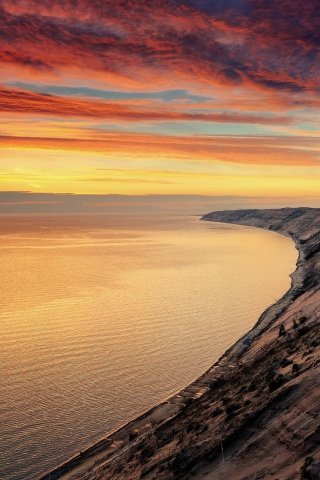 Море на закате обои