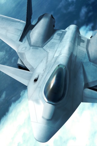 Нарисованный истребитель в полете обои