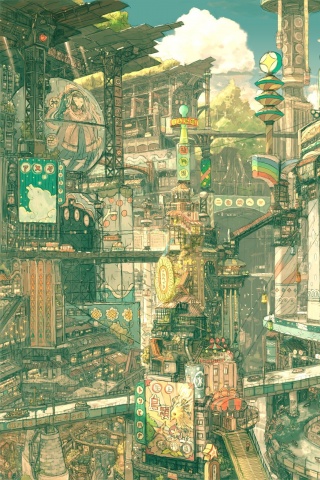 Город будущего обои