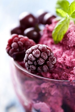 Ягодное мороженное обои