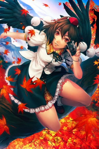 Девушка с фотоаппаратом обои